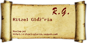 Ritzel Glória névjegykártya